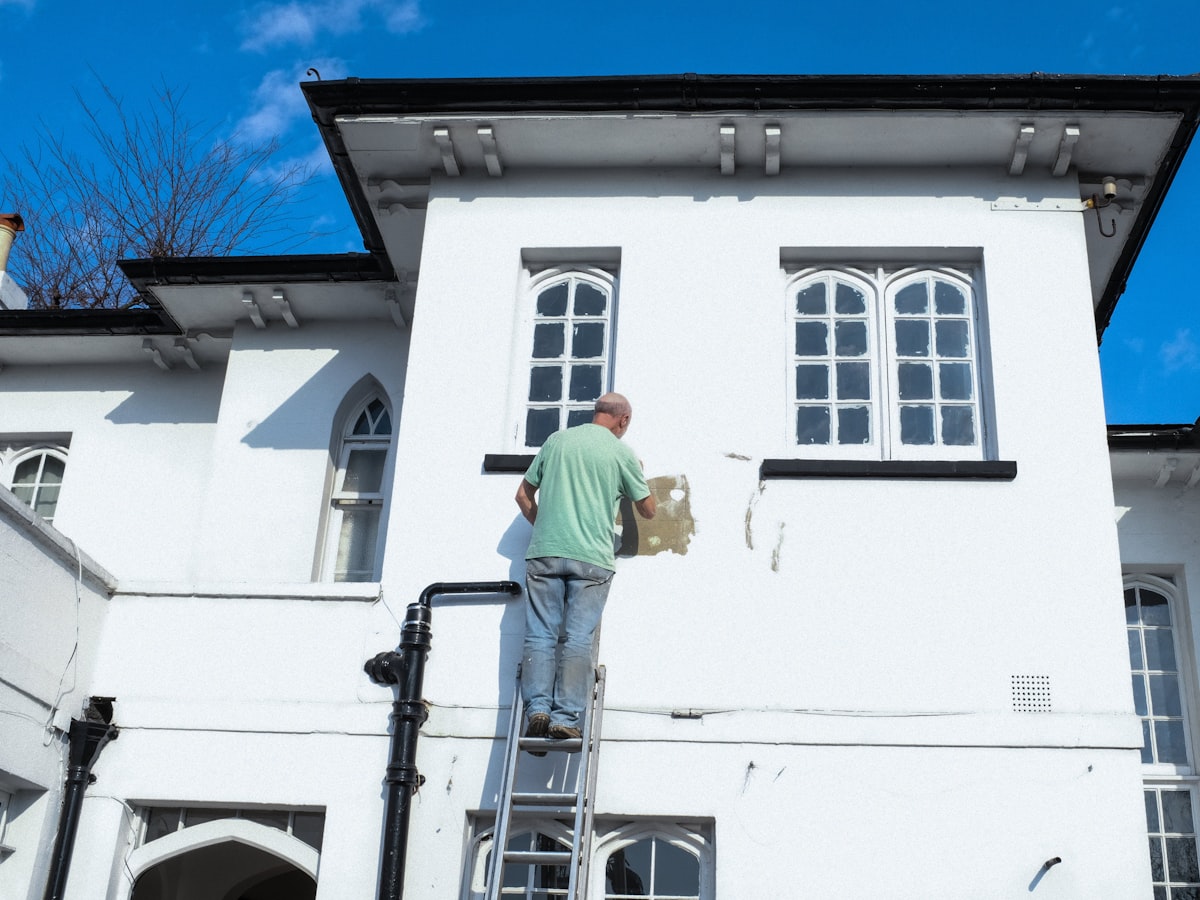 Geschilderde gevel van een woonhuis in Enschede